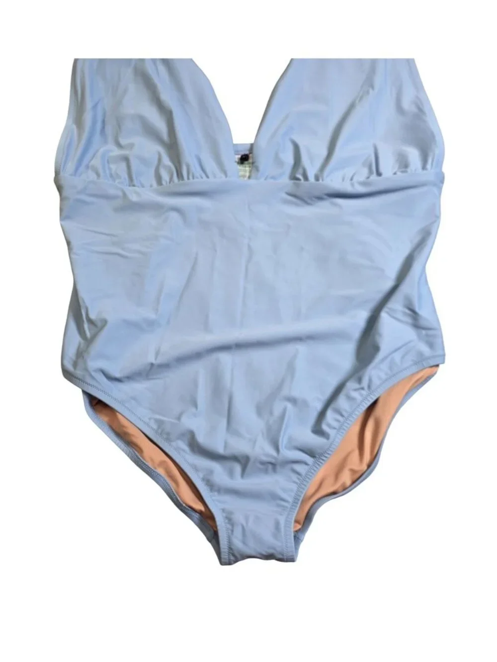 NWT Women's - J. Crew V-Neck One-Piece Swimsuit Blue Mist, Size 22